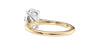 Oval Solitaire Very Thin Band Diamond Engagement Ring