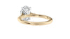 Oval Solitaire Very Thin Band Diamond Engagement Ring