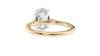 Oval Solitaire Very Thin Band Diamond Engagement Ring