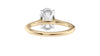 Oval Solitaire Very Thin Band Diamond Engagement Ring