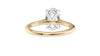 Oval Solitaire Very Thin Band Diamond Engagement Ring