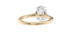 Oval Solitaire Very Thin Band Diamond Engagement Ring