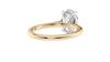 Oval Solitaire Very Thin Band Diamond Engagement Ring