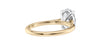 Oval Solitaire Very Thin Band Diamond Engagement Ring