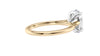 Oval Solitaire Very Thin Band Diamond Engagement Ring