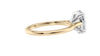 Oval Solitaire Very Thin Band Diamond Engagement Ring