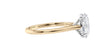 Oval Solitaire Very Thin Band Diamond Engagement Ring