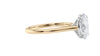 Oval Solitaire Very Thin Band Diamond Engagement Ring