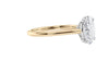 Oval Solitaire Very Thin Band Diamond Engagement Ring