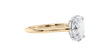 Oval Solitaire Very Thin Band Diamond Engagement Ring