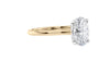 Oval Solitaire Very Thin Band Diamond Engagement Ring