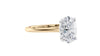 Oval Solitaire Very Thin Band Diamond Engagement Ring