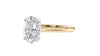 Oval Solitaire Very Thin Band Diamond Engagement Ring