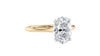 Oval Solitaire Very Thin Band Diamond Engagement Ring