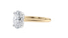 Oval Solitaire Very Thin Band Diamond Engagement Ring