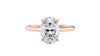 Oval Solitaire Very Thin Band Diamond Engagement Ring