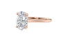 Oval Solitaire Very Thin Band Diamond Engagement Ring