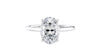 Oval Solitaire Very Thin Band Diamond Engagement Ring