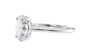 Oval Solitaire Very Thin Band Diamond Engagement Ring