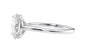 Oval Solitaire Very Thin Band Diamond Engagement Ring