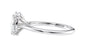 Oval Solitaire Very Thin Band Diamond Engagement Ring