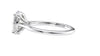 Oval Solitaire Very Thin Band Diamond Engagement Ring