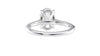Oval Solitaire Very Thin Band Diamond Engagement Ring