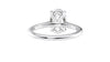 Oval Solitaire Very Thin Band Diamond Engagement Ring