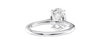 Oval Solitaire Very Thin Band Diamond Engagement Ring