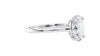 Oval Solitaire Very Thin Band Diamond Engagement Ring