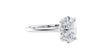 Oval Solitaire Very Thin Band Diamond Engagement Ring