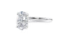 Oval Solitaire Very Thin Band Diamond Engagement Ring
