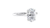 Oval Solitaire Very Thin Band Diamond Engagement Ring