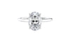Oval Solitaire Very Thin Band Diamond Engagement Ring