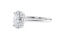 Oval Solitaire Very Thin Band Diamond Engagement Ring