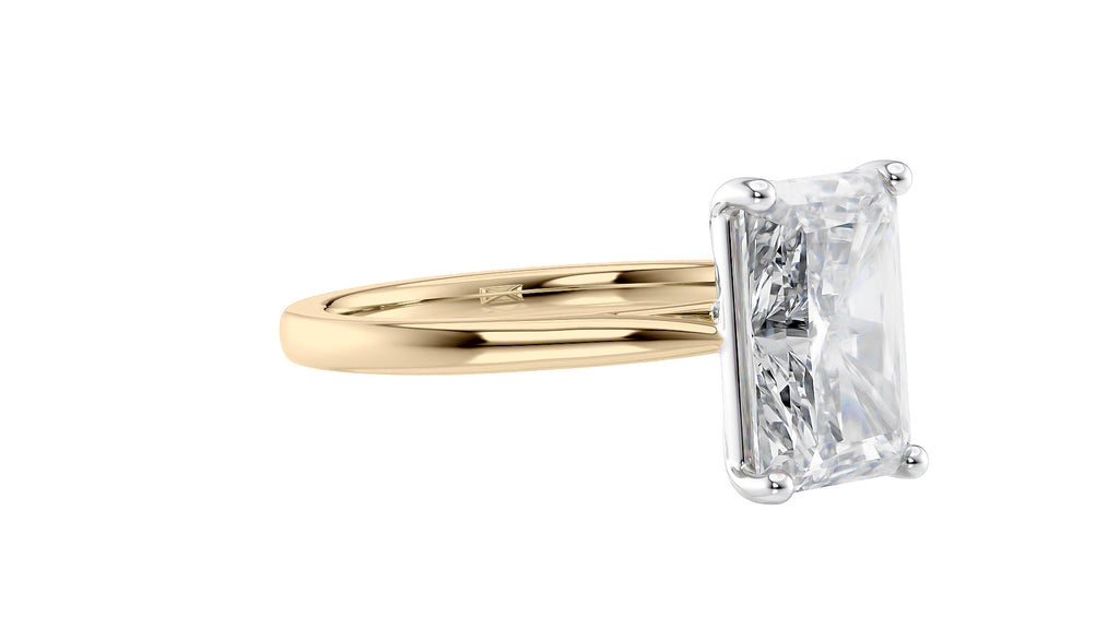 Radiant Cut Solitaire Diamond Engagement Ring