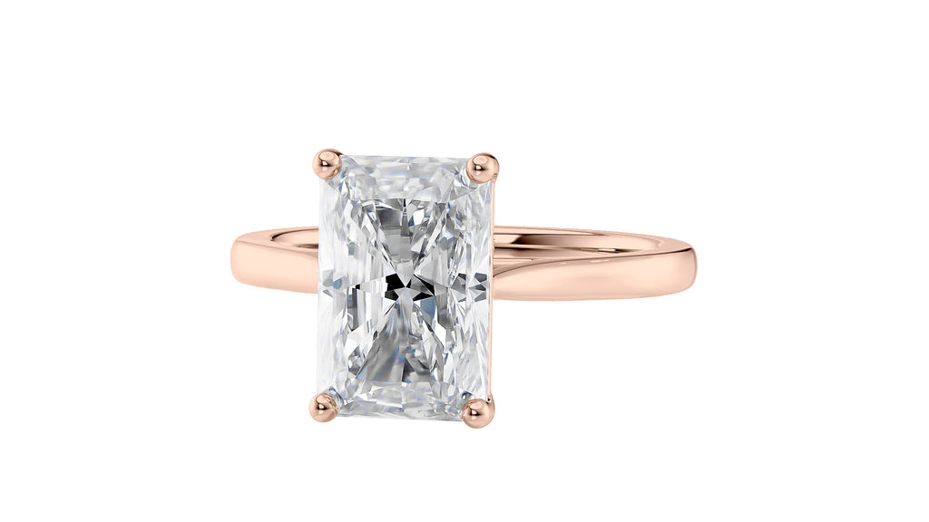 Radiant Cut Solitaire Diamond Engagement Ring