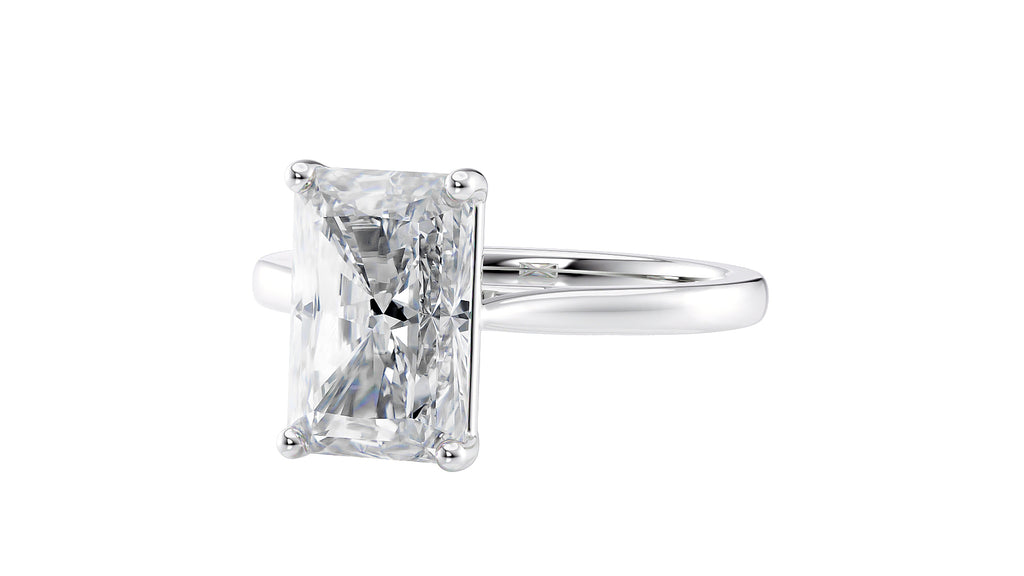 Radiant Cut Solitaire Diamond Engagement Ring