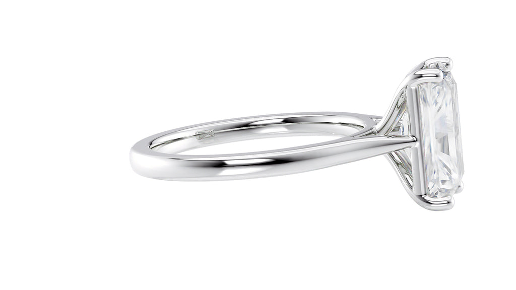 Radiant Cut Solitaire Diamond Engagement Ring
