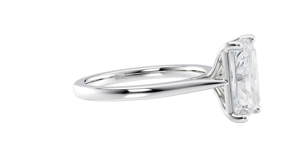 Radiant Cut Solitaire Diamond Engagement Ring