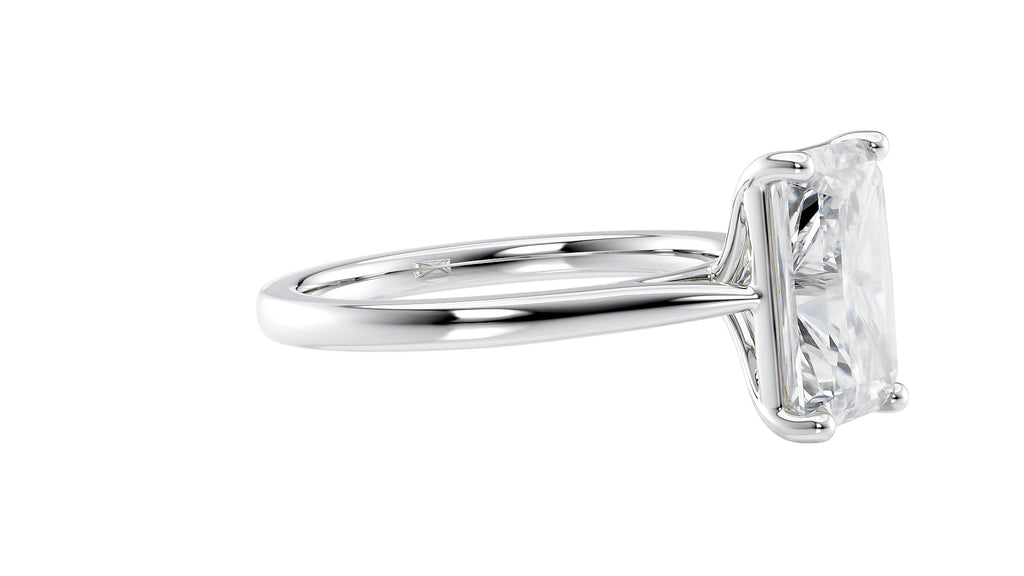 Radiant Cut Solitaire Diamond Engagement Ring