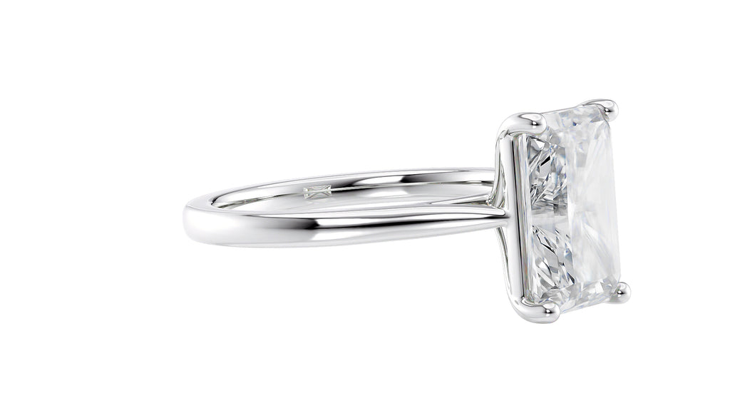 Radiant Cut Solitaire Diamond Engagement Ring