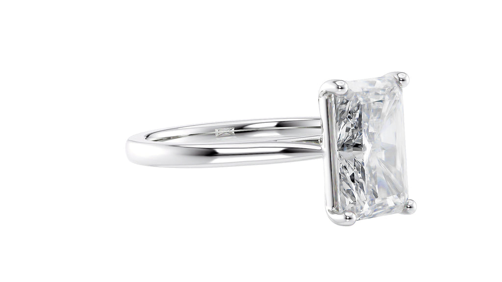 Radiant Cut Solitaire Diamond Engagement Ring
