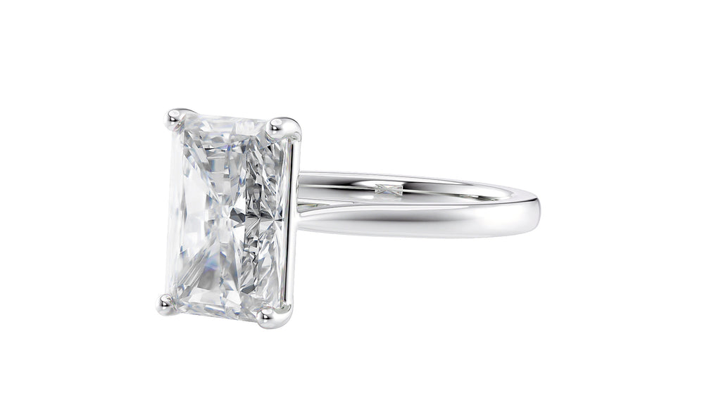 Radiant Cut Solitaire Diamond Engagement Ring
