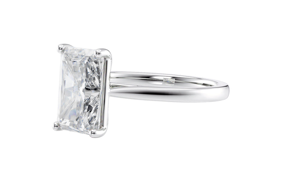 Radiant Cut Solitaire Diamond Engagement Ring