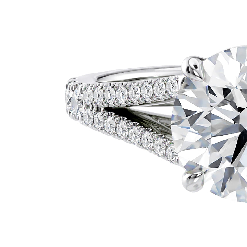 1 carat lab created diamond solitaire engagement ring.