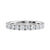 18ct white gold full diamond eternity ring front view.