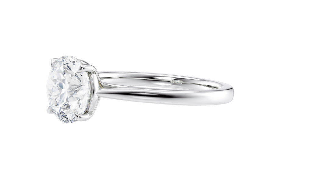 Round Solitaire Diamond Engagement Ring