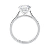 Classic diamond engagement ring white gold side view.