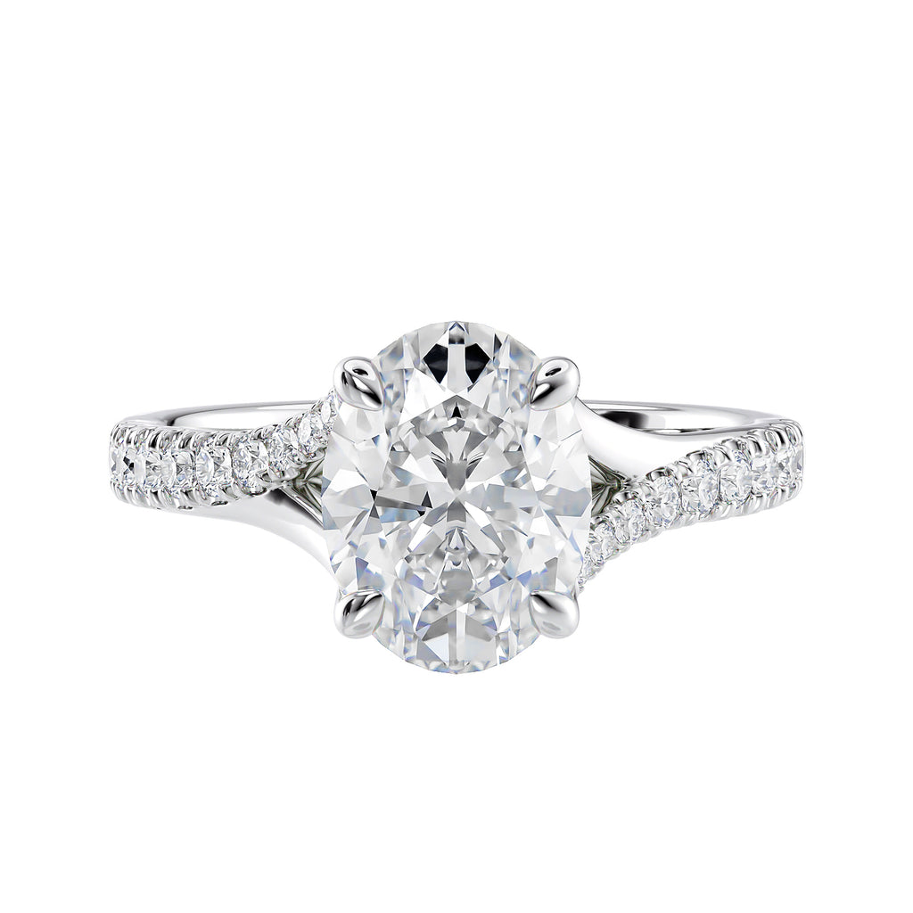 Twist diamond ring